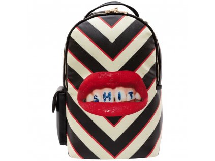 Backpack TOILETPAPER REGIMENTAL SHIT 43 cm, striped, Seletti 