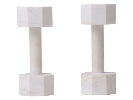 Dumbell LVDIS 2 pcs, 2 kg, white, marble, Seletti 