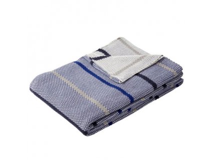 Blanket TONE 130 x 200 cm, blue, Hübsch