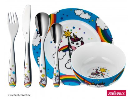 Kids dinnerware set UNICORN, 6 pcs, WMF