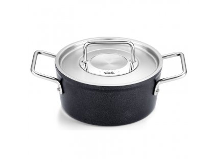 High casserole pot ADAMANT 18 cm, black, aluminium, Fissler