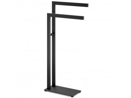 Standing towel rack LINEA 80 cm, double, black, stainless steel, Zack