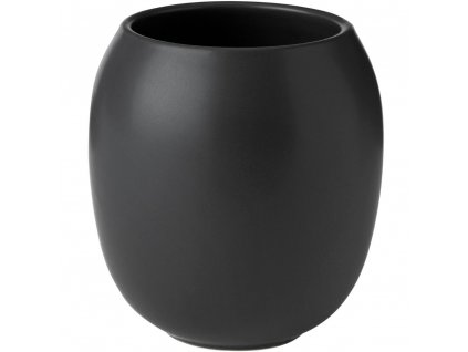 Toothbrush cup FJORD 10 cm, black, stoneware, Stelton