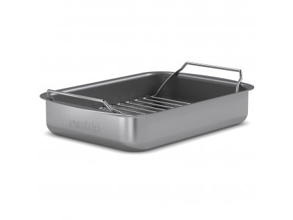 Baking pan PROFESSIONAL 26 x 19 cm, with grid, grey, aluminium, Eva Solo