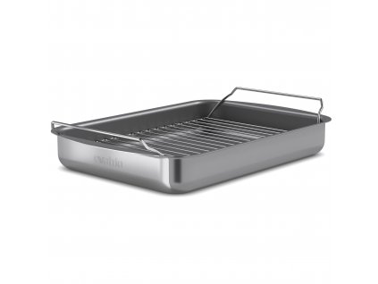 Baking pan PROFESSIONAL 35 x 25 cm, with grid, grey, aluminium, Eva Solo