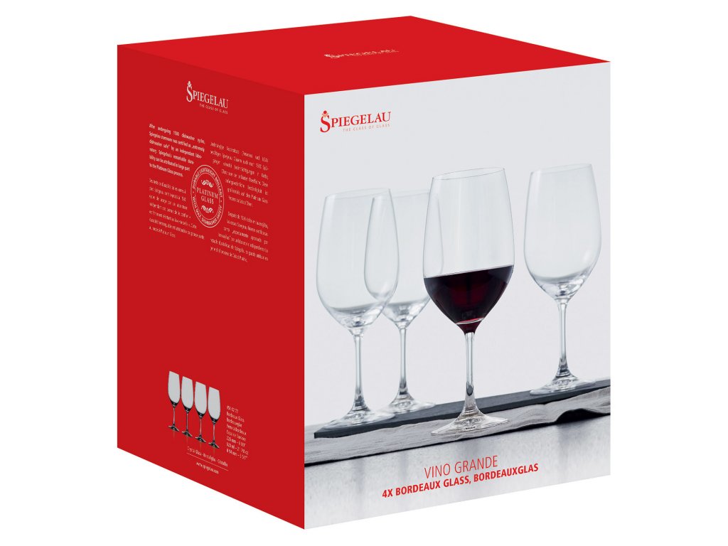 Set van 4 glazen voor rode wijn Bordeaux Vino Grande Kulina.nl