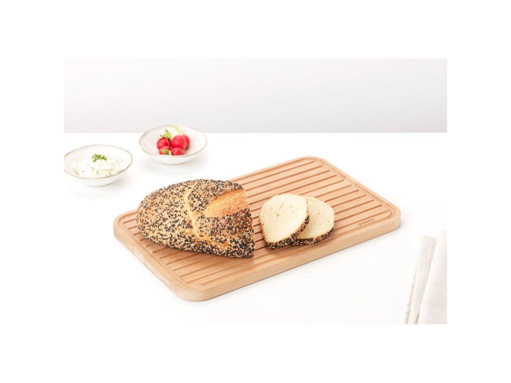 Teken een foto Gouverneur achtergrond Houten snijplank voor brood Brabantia 25 x 40 cm - Kulina.nl