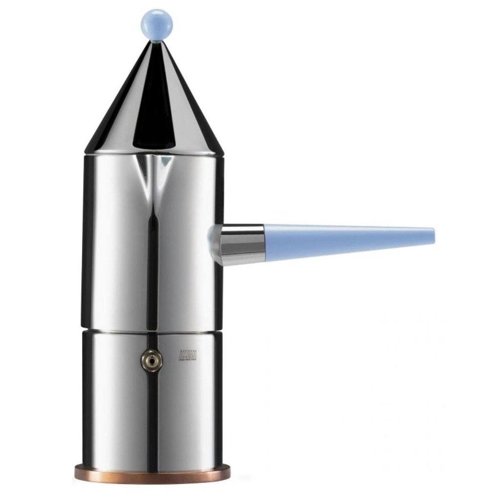 Espresso percolator LA CONICA 150 ml blauw handvat Alessi 290 Kulina