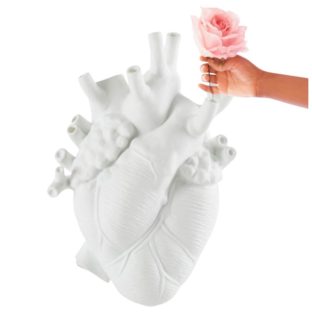 Vaas LOVE IN BLOOM 60 cm, wandmontage, wit, Seletti