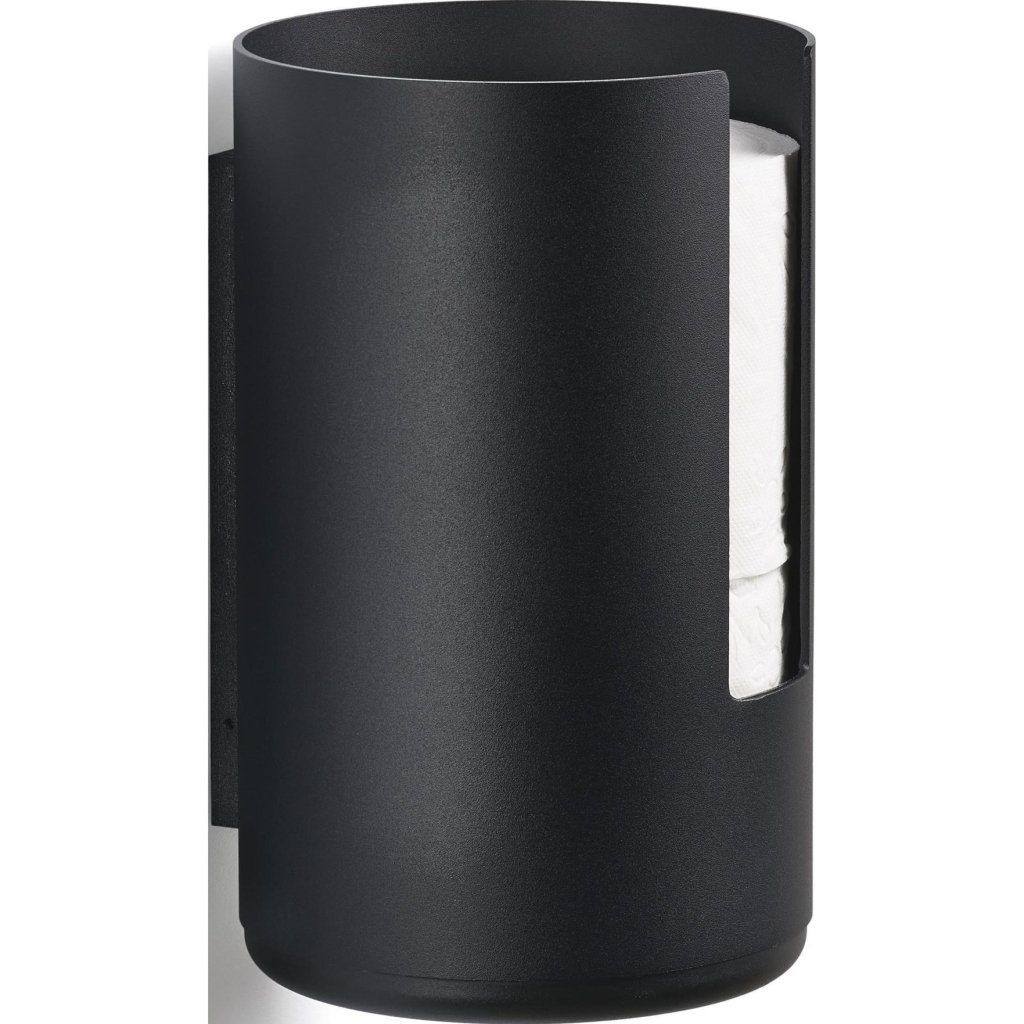 Reserverolhouder RIM 22 cm, wandmontage, zwart, aluminium, Zone Denmark