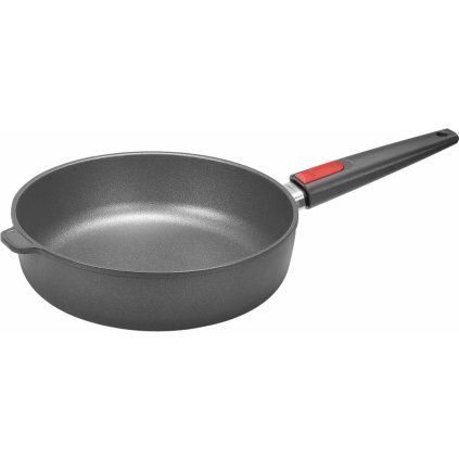 Titanium braadpan met spatel, anti-aanbaklaag, gehamerde wok titanium pan voeding voor koken, pan, titanium ongecoat, titanium pan Pro inductie, voor keuken en camping (zonder afdekking, 30 cm