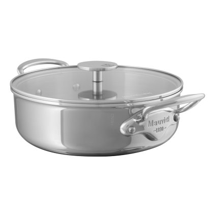 Sauteerpan M'COOK 24 cm, met glazen deksel, Mauviel