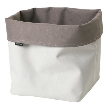 Opbergmand ARA XL 32 cm, dubbelzijdig, taupe/wit, Blomus