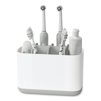 Tandenborstelhouder EASY STORE L, wit / grijs, Joseph Joseph