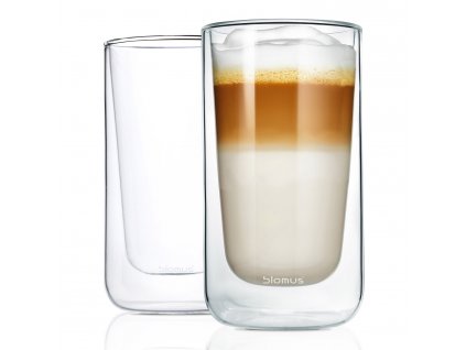 Caffe latte glas, set van 2 stuks, 320 ml, dubbelwandig, Blomus