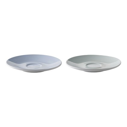 Schotels voor de mok voor koffie klein Emma blauw 2 stuks Deens modern 2.0 Stelton