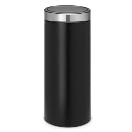 Touch prullenbak TOUCH BIN NEW 30 l, mat zwart met mat deksel, Brabantia