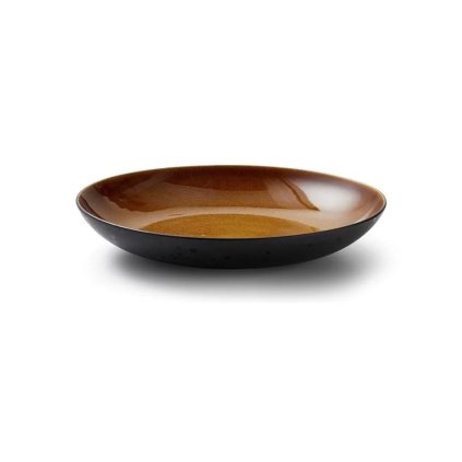 Slaschaal 40 cm, zwart/amber, Bitz