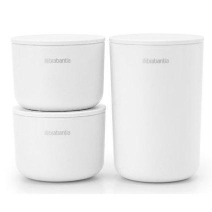 Voorraadbus, set van 3 stuks, wit, Brabantia