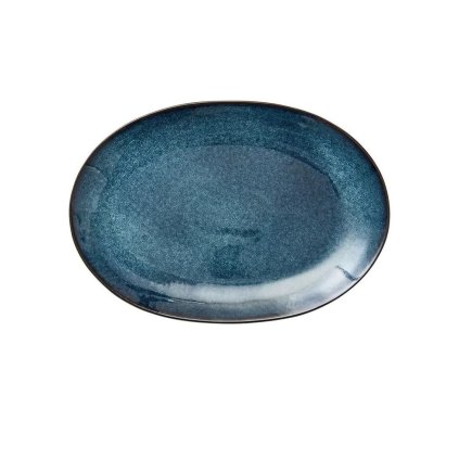 Serveerschaal 36 x 25 cm, zwart/donkerblauw, Bitz
