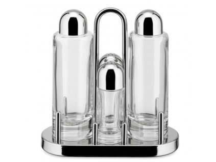 Specerijenset 5070 19 cm, roestvrij staal en glas, Alessi