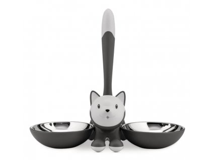 Kattenvoerbak TIGRITO 600 ml, grijs, Alessi