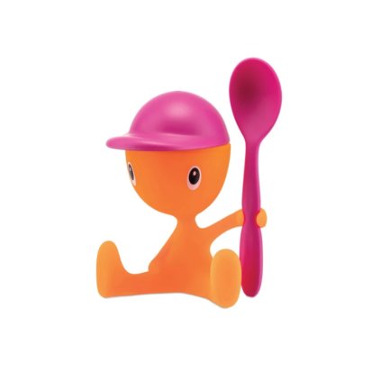 Eierdop CICO, met lepel, roze, Alessi