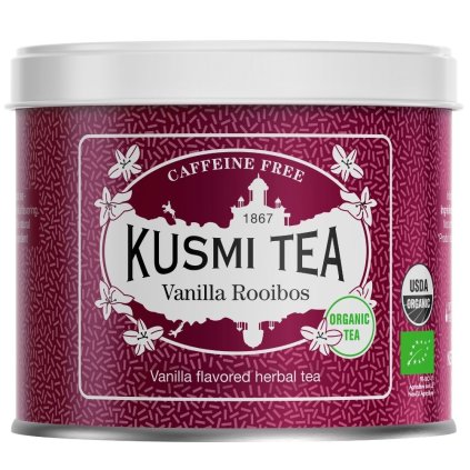 Rooibosthee VANILLA, 100 g losbladige thee in blik, Kusmi Tea