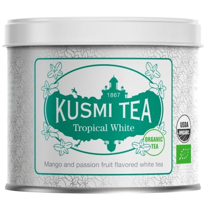 Witte thee TROPICAL, 90 g losbladige thee in blik, Kusmi Tea