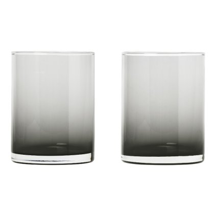 Waterglas MERA set van 2 stuks, 220 ml, gerookt glas, Blomus