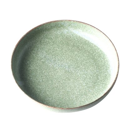 Dessertbord GREEN FADE 20 cm, hoge rand, MIJ