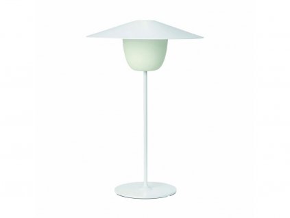 Draagbare tafellamp ANI L 49 cm, LED, wit, Blomus