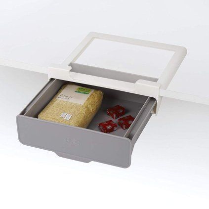 Joseph Joseph CupboardStore Organizador giratorio de 2 niveles para el armario de la cocina, ahorro de espacio en la organización de la despensa, Gris
