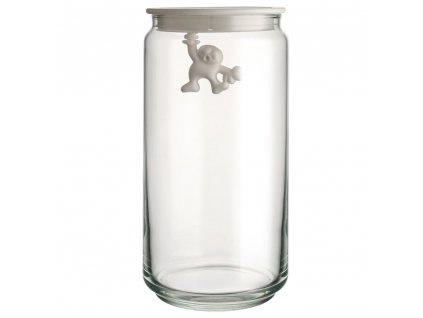 Vershoudpot GIANNI 1,4 l, wit deksel, glas, Alessi