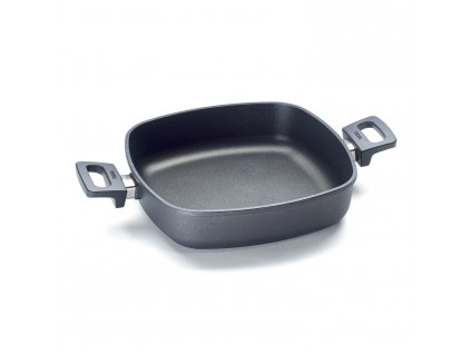 Serveerpan TITANIUM NOWO 28 x 28 cm, voor inductie, met anti-aanbaklaag, titanium, WOLL