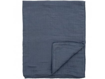 Kinderplaid MUSLIN 100 x 80 cm, blauw, Bloomingville