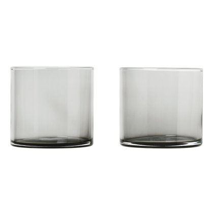 Waterglas MERA set van 2 stuks, 200 ml, gerookt glas, Blomus