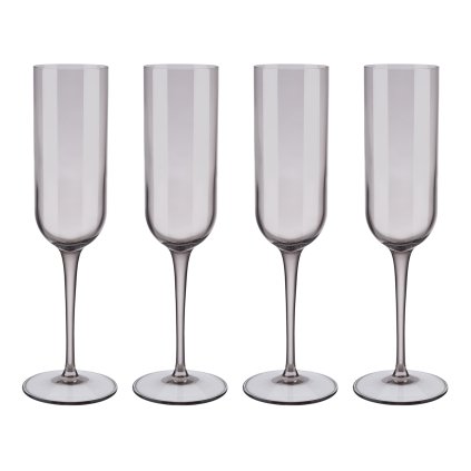 Champagneglas FUUM, set van 4 stuks, 210 ml, bruin glas, Blomus