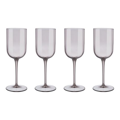 Witte wijnglas FUUM, set van 4 stuks, 280 ml, bruin glas, Blomus