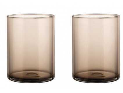 Waterglas MERA, set van 2 stuks, 220 ml, bruin, Blomus