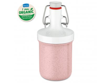 Kinderwaterfles met beugel PLOPP TO GO MINI 200 ml, biologisch roze, Koziol