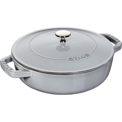 Lage braadpan 28 cm, grafietgrijs, gietijzer, Staub