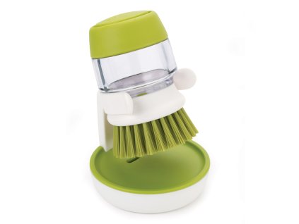 Afwasborstel met zeepdispenser PALM SCRUB, groen, Joseph Joseph