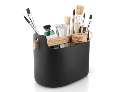 Opbergbak TOOL BOX 15 cm, met houten handvat, zwart, Eva Solo