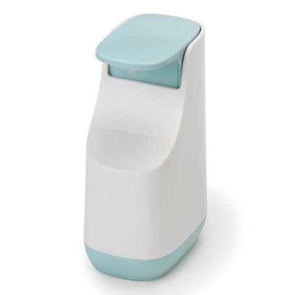 Zeepdispenser SLIM 350 ml, wit en blauw, Joseph Joseph