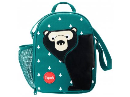 Kinderlunchtas BEAR 20 cm, blauw, 3 Sprouts