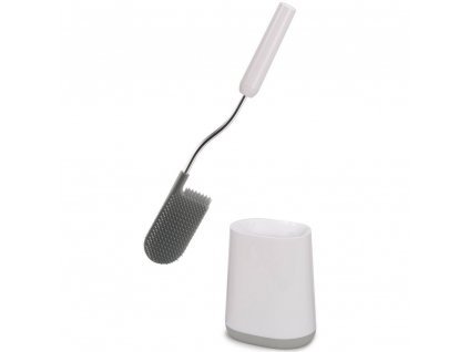 Toiletborstel met houder FLEX LITE 70522, wit/grijs, silicone, Joseph Joseph