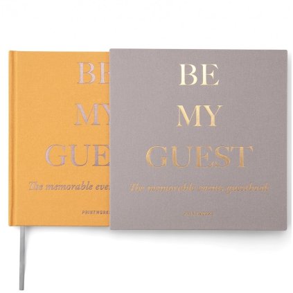 182270 kniha hostu bezova zluta printworks