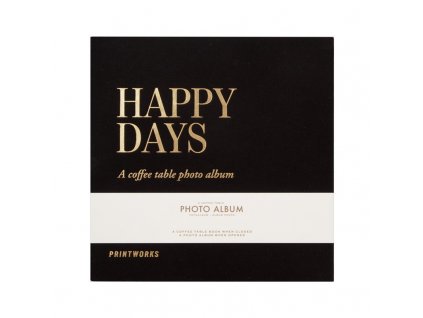 Fotoalbum HAPPY DAYS, zwart, Printworks
