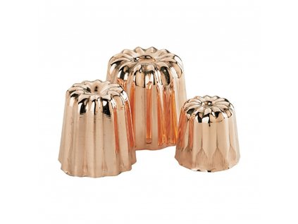 Canelé bakvorm 3,5 cm, koper, de Buyer